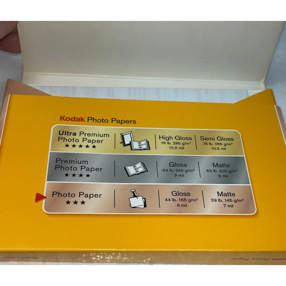 Kodak Photo Paper 59 Sheets Glossy‎ 4x6 Inch Instant Dry Inkjet Dry Open Pkg